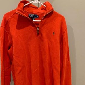Polo Ralph Lauren | mock zip sweater | orange | S